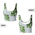 thumbnail image 5 of Fotbe Watercolor Green Leaves Pattern Womens' Sports Bra Longline Wirefree Padded with Medium Support Sports Moisture-Wicking Workou Vest,Tank Top-XX-Large, 5 of 7