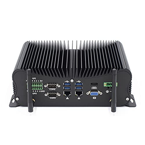 Fanless Industrial Mini PC 32GB RAM 256GB SSD Windows 10 Pro i7 8550U  Industrial Desktop Computer HD VGA, 4K, Dual Band WiFi, BT4.0, 2LAN, GPIO  Port, RS232 COM, Full Metal Case Mini