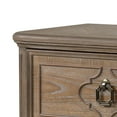 thumbnail image 2 of Lyla Nightstand w USB- 2 Drawers- Rustic Oak Solid Wood Frame- 30 Inch, 2 of 6