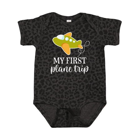 

Inktastic My First Plane Trip Airplane Travel Boys or Girls Baby Bodysuit