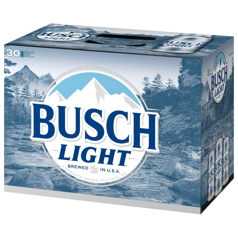 Busch Light Lager Domestic Beer 30 Pack 12 fl oz Aluminum Cans 4.1