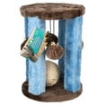 thumbnail image 4 of Penn-Plax Cat Toy Activity Center with Sisal Ball Bells and Swatting Balls - Blue - Small, 4 of 6