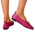 thumbnail image 5 of Yungyresw Ballet Flats For Women Polka Dot Bow Square Toe Slip On Shoes Low Top Casual Comfortable Work Office Dress Shoes Hot Pink 38, 5 of 6