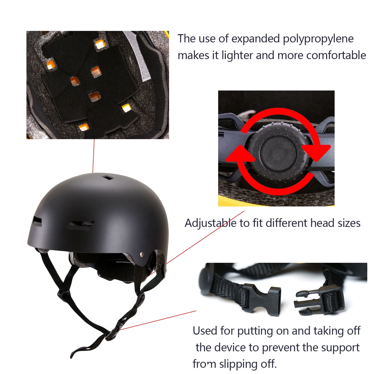 Mirov Unisex adult bicycle helmet featuring an ABS shell for protection across multiple sports; suitable for skateboarding, scootering, and mountain climbing (Size L)