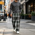 thumbnail image 4 of UDAUDU Mens Cargo Pants Athletic Hiking Stretch Drawstring Wide Leg Trousers Casual Hiking Relaxed Fit Joggers with Pockets Black 5XL, 4 of 7