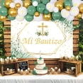 thumbnail image 2 of Mi Bautizo Party Decorations with Mi Bautizo Backdrop and Sage Green White Balloon Garland Kit Baptism Christening Party Decorations First Communion Decorations for Boys Girls First Holy Communion, 2 of 6