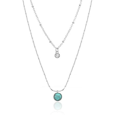 Time and Tru Women's Silvertone Layered Necklace, 1 Piece