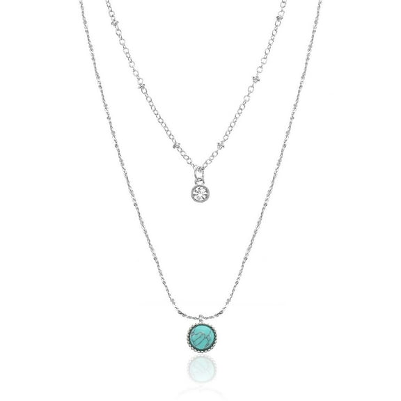 Time and Tru Women's Silvertone Layered Necklace, 1 Piece