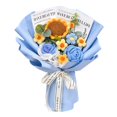 thumbnail image 4 of Flores tejidas, regalo para el Día de la Madre de hija e hijo, tejido decorativo terminado Azul, 4 of 9