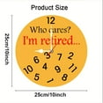 thumbnail image 5 of Soliyoahee Retirees Care Wall Clock 10inch Wooden Round Retro Clock Silent Non-tick Battery Powered for Retirees Retirement Gift (Orange Color), 5 of 6