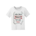 thumbnail image 1 of Parents For Sale Kids Cotton T-Shirt - White - Large, 1 of 1