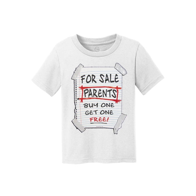 Parents For Sale Kids Cotton T-Shirt - White - Large