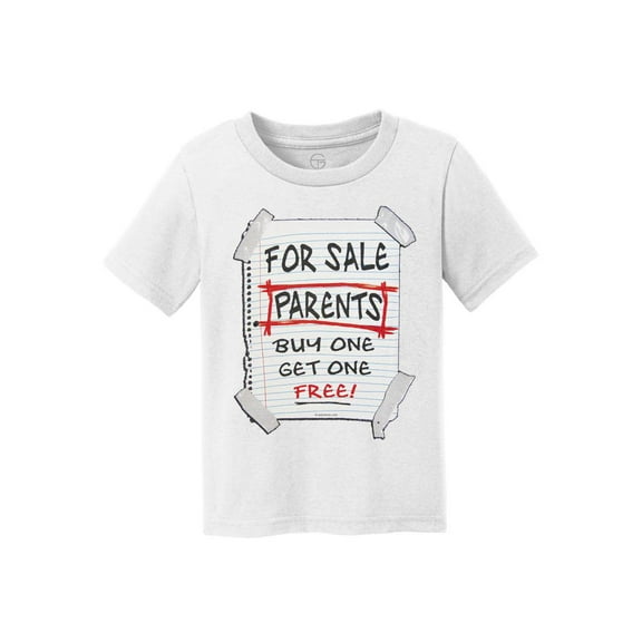 Parents For Sale Kids Cotton T-Shirt - White - Large