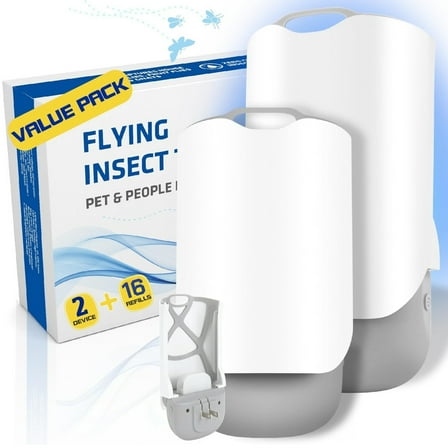 Flying Insect Mosquito Trap,Electronic Insect Killer, Mosquitoes Trap for Living Room, Home, Kitchen (Value 2 Pack  16 Pcs Glue Card)