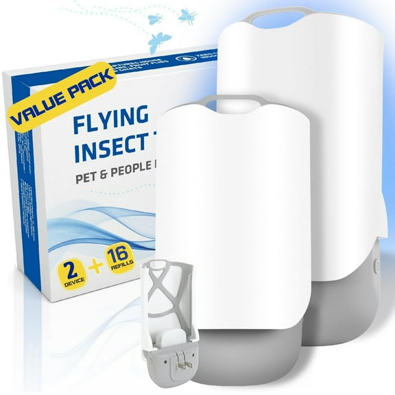 Flying Insect Mosquito Trap,Electronic Insect Killer, Mosquitoes Trap for Living Room, Home, Kitchen (Value 2 Pack  16 Pcs Glue Card)