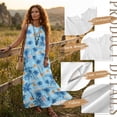thumbnail image 6 of Xixirimido Palm Trees Sunset Blue Print Womens 2026 Maxi Dresses Casual Summer Long Sundress Sleeveless Loose Fit Flowy Sundress with Pockets for Beach Vacation Party, 4X-Large, 6 of 7