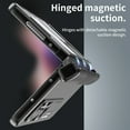 thumbnail image 5 of for Samsung Galaxy Z Fold 3 Rugged Case, Plating PC Luxury All-Inclusive Magnetic Hinge Protection for Galaxy Z Fold 3 Case with Built-in Screen Protector & Hidden Kickstand, Black, 5 of 7