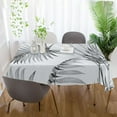 thumbnail image 6 of Tropical Palm Leaves Rectangle Tablecloth, Dust Proof Anti Wrinkle Wipeable Table Cloth Tabletop foration of Dinner Kitchen Wedding Holiday Party 54"x54" Decor Gift, 6 of 7