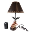 thumbnail image 2 of Soaring Bald Eagle With American Flag Memorial Table Lamp Figurine 19" Tall, 2 of 4