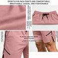 thumbnail image 6 of Qulqfy Men's Athletic Shorts Mesh 6" Inseam Workout Gym Activewear Ultra Lightweight Basketball Shorts with Pockets Pink M, 6 of 7