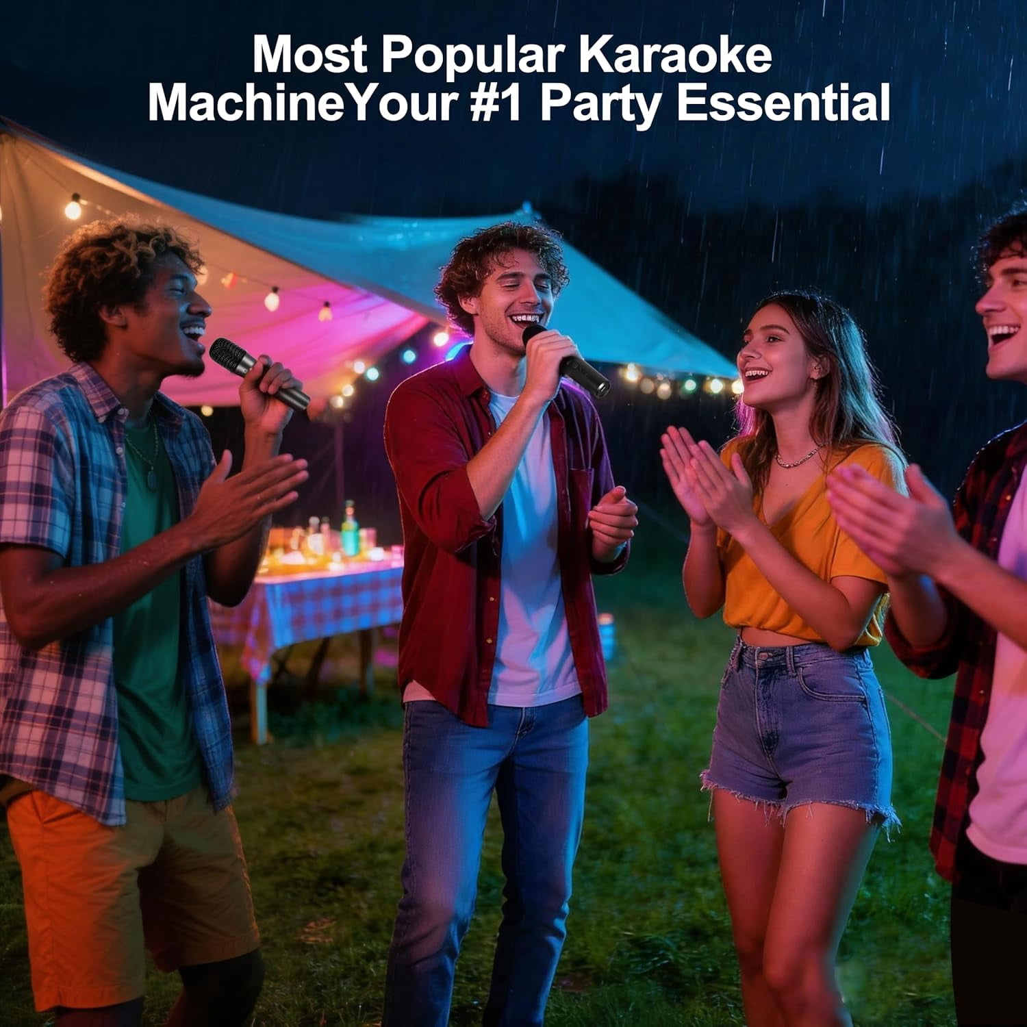 OTIC AI Portable Karaoke Machine, Charging Wireless Microphones,Connects to TV for Home Party Birthday Outdoor Camping,Professional-Grade Singing Fun in Any Scenario,Karaoke Machine for Adults