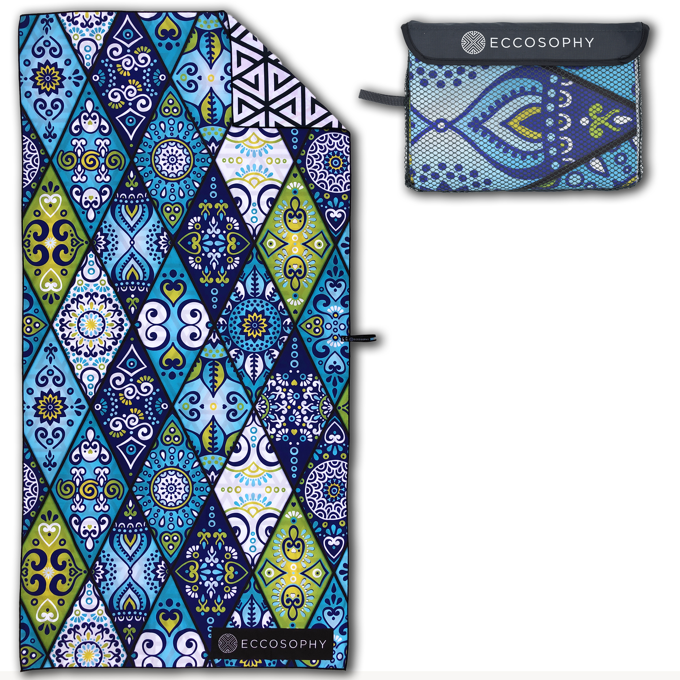 ECCOSOPHY Sand Free Microfiber Beach Towels Quick Dry Pool Towels