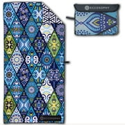 ECCOSOPHY Sand Free Microfiber Beach Towels - Quick Dry Pool Towels - Compact, Lightweight, Travel Towels - For beach, pool, spa, sports, camping and hiking (Mykonos)