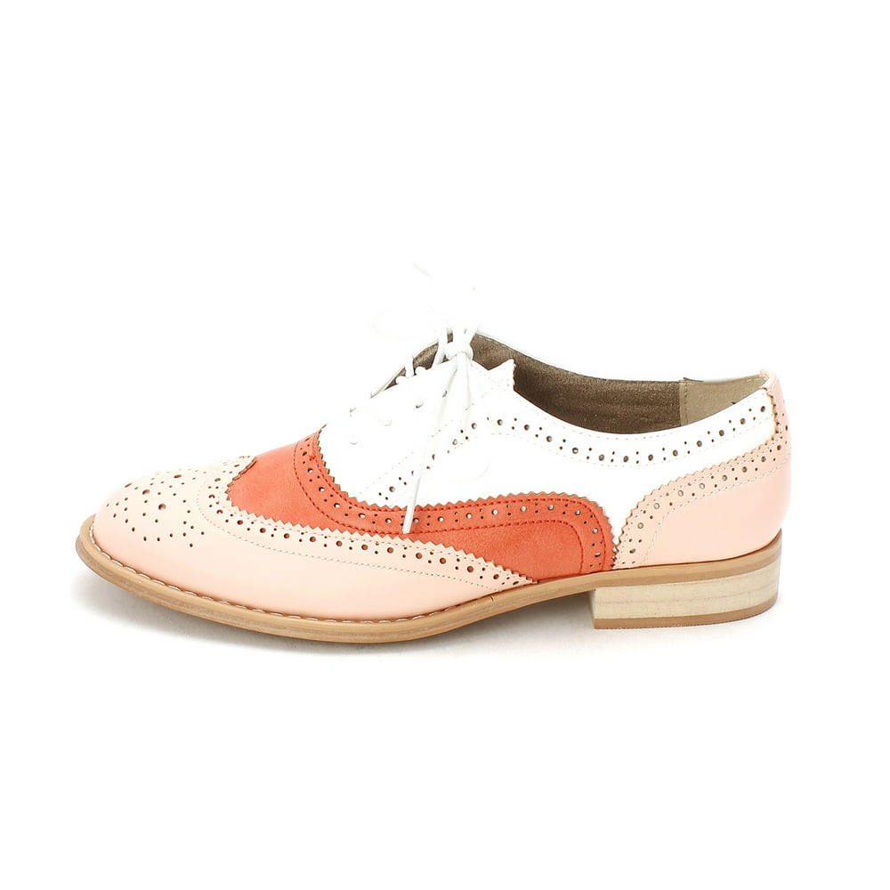 Wanted Shoes - Wanted Shoes Womens Babe Cap Toe Oxfords - Walmart.com ...