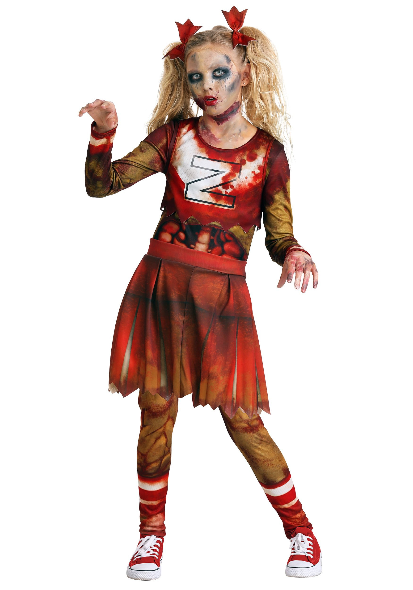 Girl's Zombie Cheerleader Costume - Walmart.com - Walmart.com