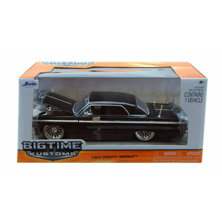 1964 Chevy Impala, Black - Jada Toys 96960 - 1/24 scale Diecast Model Toy  Car