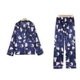 thumbnail image 4 of Hi,Fancy Ensemble de Sommeil 7 Pcs Robe de Nuit Imprimée Costume Femme Gilet Shorts avec Bandeau Ensemble de Pyjama Fille, m, 4 of 8