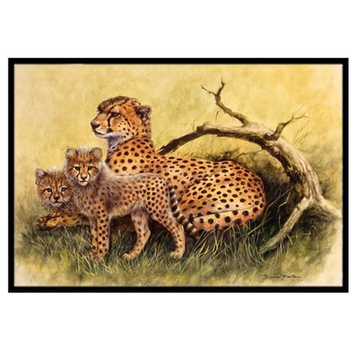 CHeetahs by Daphne Baxter Doormat by Caroline's Treasures