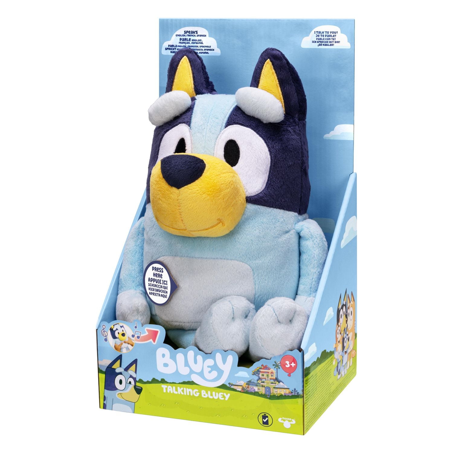 Bluey Sound Effects Plush - Bluey, Plays Bluey Theme Song!