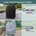 thumbnail image 5 of Unicook Heavy Duty Waterproof Small Grill Cover, 32 inch 2 Burner Gas Grill Cover, fits Grills up to 30'' Wide with Both Side Tables Folded Down, Black, 5 of 8