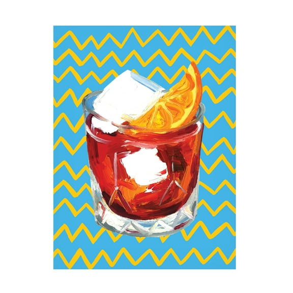 Trademark Fine Art Alice Straker Negroni Blue Canvas Wall Art