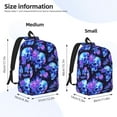 thumbnail image 3 of Honeii cool crystal Skull flower Print Canvas College Laptop Backpack, Durable Rucksack Travel Notebook Bag School Backpack Book Bag for Men Women-Small, 3 of 7