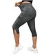 thumbnail image 3 of Pantalones de Cintura Elásticos para Mujeres Casual Caminando con Bolsillos Impresos No Tejido Denim Imitación Denim Hendidura Doblado Cómodo para Salir, 3 of 8