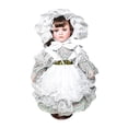 thumbnail image 3 of Muñeca de porcelana de pie, figura de niña, colección, regalo de cumpleaños, artesanía creativa Verde, 3 of 9