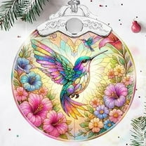 NewEleven Hummingbird Glass Christmas Ornament , Nature-Inspired Gift for Bird Lovers , Elegant Holiday Decoration
