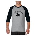 thumbnail image 1 of MmF - Mens Raglan Sleeve Baseball T-Shirts, up to Size 3XL - Camp Half Blood Demigods, 1 of 4