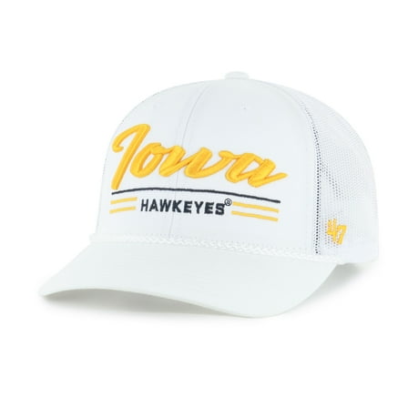 Men's '47 White Iowa Hawkeyes Garner Rope Trucker Adjustable Hat
