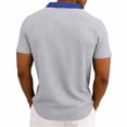 thumbnail image 4 of TKKCS Mens Polo Shirts with Pocket Short Sleeve- Performance Moisture Wicking Casual Summer Golf Shirts Gray Size 2XL, 4 of 8