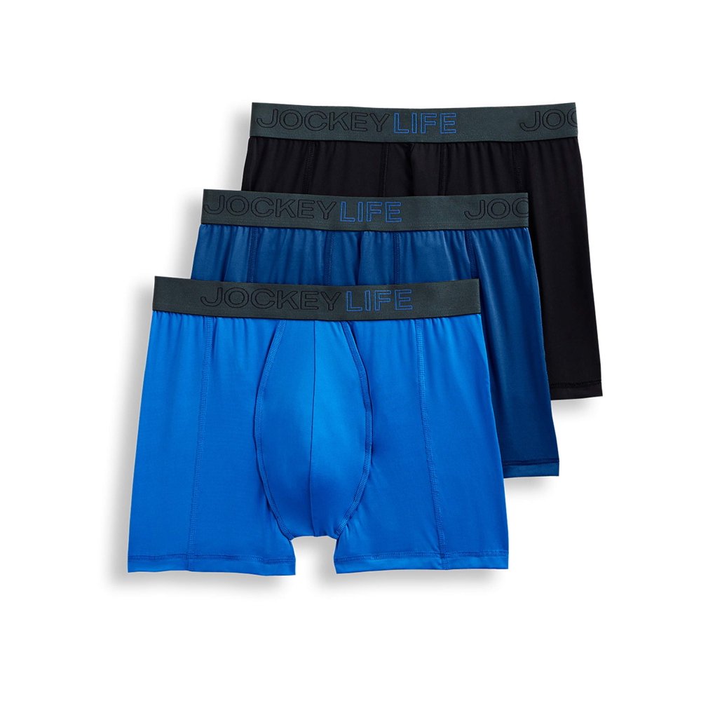 Jockey Life® Men's Fresh Microfiber Boxer Brief 3 pack Walmart