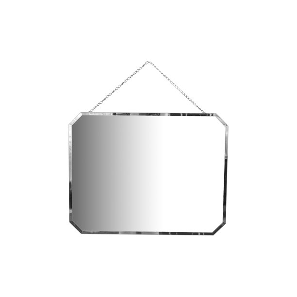 Rectangle Frameless Wall Mirror with Decorative Chain