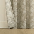 thumbnail image 3 of No. 918 Koda Woven Jacquard Leaf Semi-Sheer Rod Pocket Curtain Panel, 50"W X 63"L, Warm Taupe, 3 of 6
