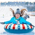 thumbnail image 2 of YOPTOP Snow Tube   37 Inch Inflatable Snow Sled with Sturdy Handles Heavy Duty Sledding Tube 0.45mm Thickness Winter Snow Tube for Kids and Adults Winter Outdoor Fun,white, 2 of 8