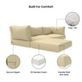 thumbnail image 2 of Covers & All Sunbrella Sectional Sofa Cushions 5″ Thick, Foam Seat & Polyfill Back UV Proof Couch, 2 of 7