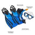 thumbnail image 4 of Aqua Leisure Dolfino Brand Youth Ion Recreational  5 Piece Swim and Dive Set - Blue, 4 of 7