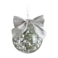 thumbnail image 2 of Clear Ball Christmas Ornaments with Bow, 2.4" Mini Clear Ball Party Hanging Decorations, Christmas Tree Hanging Ornaments Balls for Stocking Stuffer Party Winter Gift, 2 of 7