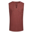 thumbnail image 2 of COOFANDY Mens Henley Ghillie Kilt Pirate Sleeveless Tank Tops Viking Tunic T Shirt, 2 of 6